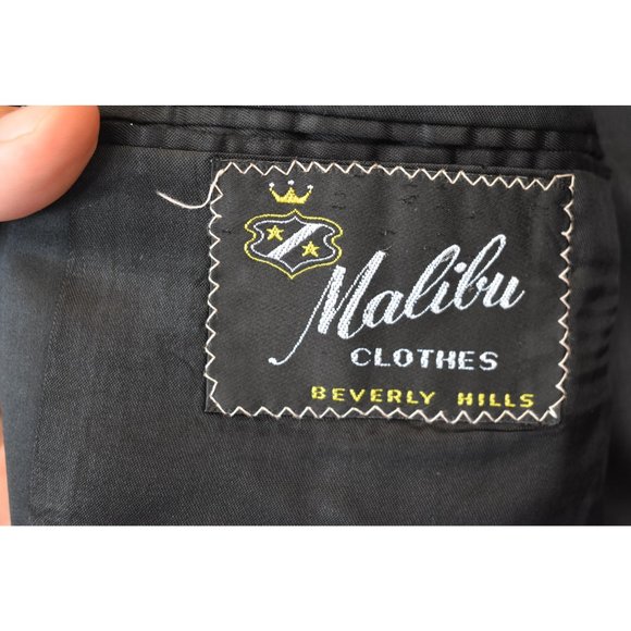 Men's Tallia Uomo Black Wool 2 Button Tuxedo Jacket Size 42R - Picture 7 of 8